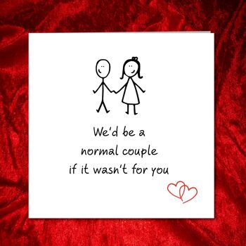 Anniversaire drôle, anniversaire, carte de Saint Valentin - Couple normal 3