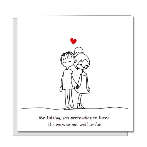 Funny Anniversary, Birthday, Valentines Card - Talk U Listen
