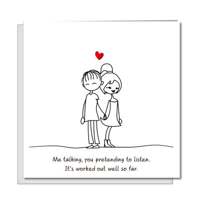 Funny Anniversary, Birthday, Valentines Card - Talk U Listen