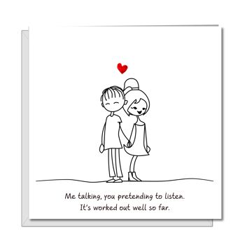 Anniversaire drôle, anniversaire, carte de Saint Valentin - Talk U Listen 1