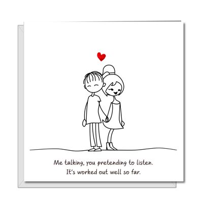 Aniversario divertido, cumpleaños, tarjeta de San Valentín - Talk U Listen
