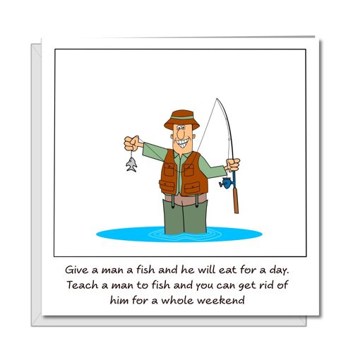 Funny Birthday / Father's Day Card for Dad - Fishing / Catch