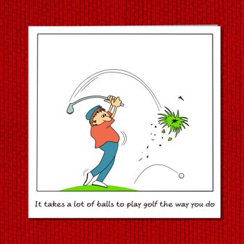 Carte d'anniversaire/fête des pères amusante pour papa - Jouer au golf 4