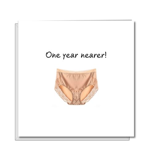 Funny Birthday Card - Female - Soon be Wearing Big Pants