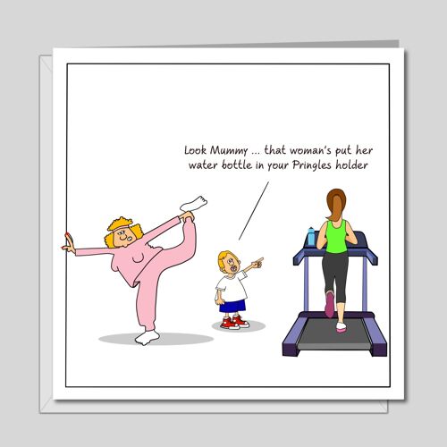 Good Sport Illustrated Funny Yoga For Men Birthday Card