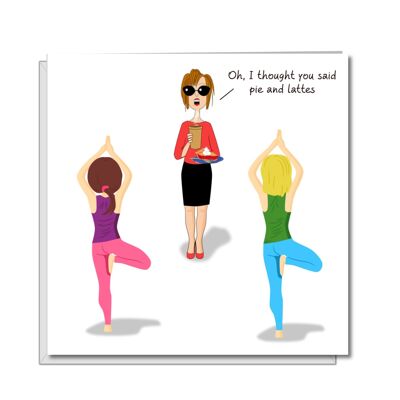 Tarjeta de cumpleaños divertida - Pilates Yoga Mindfulness - Mujer