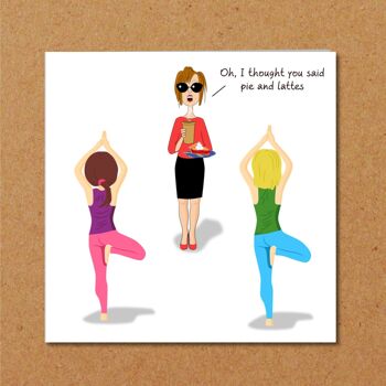 Carte d'anniversaire amusante - Pilates Yoga Mindfulness - Femme 2