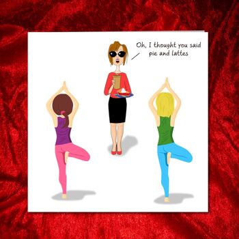 Carte d'anniversaire amusante - Pilates Yoga Mindfulness - Femme 3