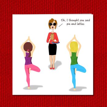 Carte d'anniversaire amusante - Pilates Yoga Mindfulness - Femme 4