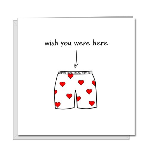 Funny Birthday Valentine Card - Girlfriend -Missing U Boxers