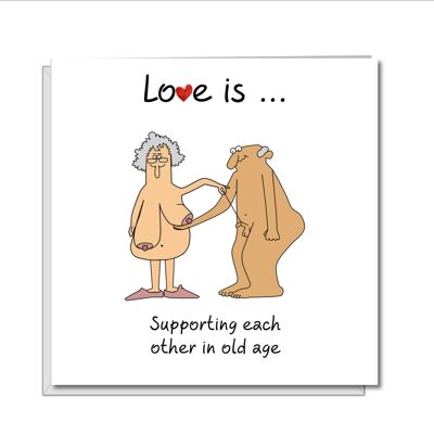 Lustige Geburtstagskarte zum Valentinstag 40 50 60 – Unterstützen Sie sich gegenseitig