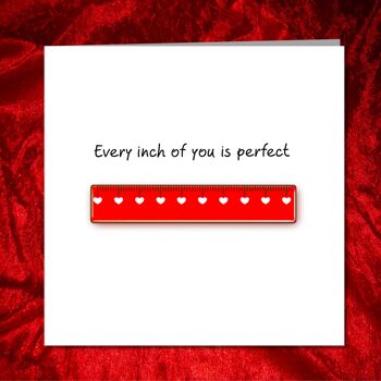 Anniversaire drôle, carte de Saint Valentin - Chaque pouce est parfait 2