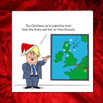Carte de Noël amusante de Boris Johnson - Météo de Bruxelles 3