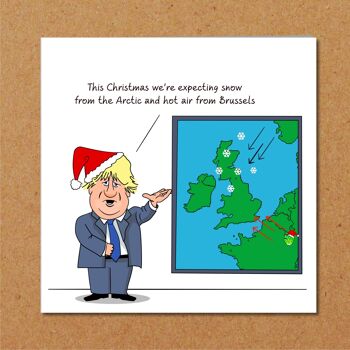 Carte de Noël amusante de Boris Johnson - Météo de Bruxelles 4