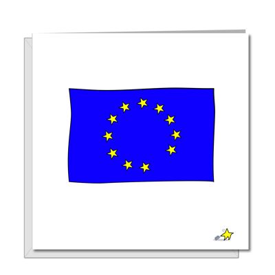 Cumpleaños divertido de la tarjeta Brexit - Una estrella que deja la bandera de la UE