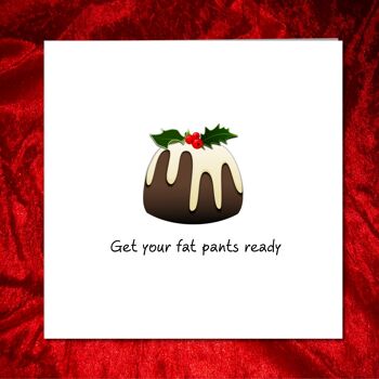 Carte de Noël amusante - Femme - Enfilez votre gros pantalon 4