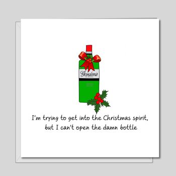 Carte de Noël amusante - Entrez dans l'esprit de Noël - Gin Vodka 2