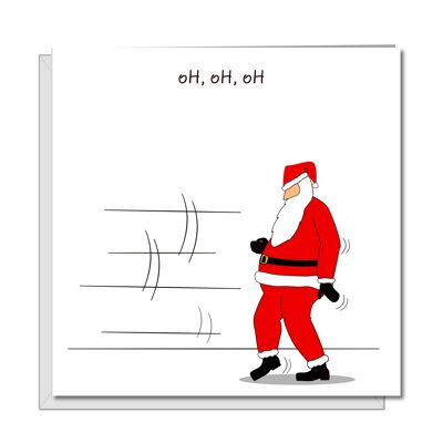 Lustige Weihnachtskarte - Santa Claus Moonwalk Dance