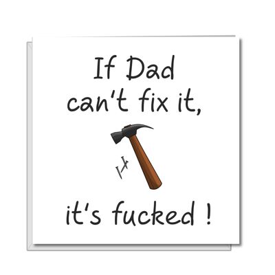 Funny Fathers Day Card - Best DIY Handyman - Rude