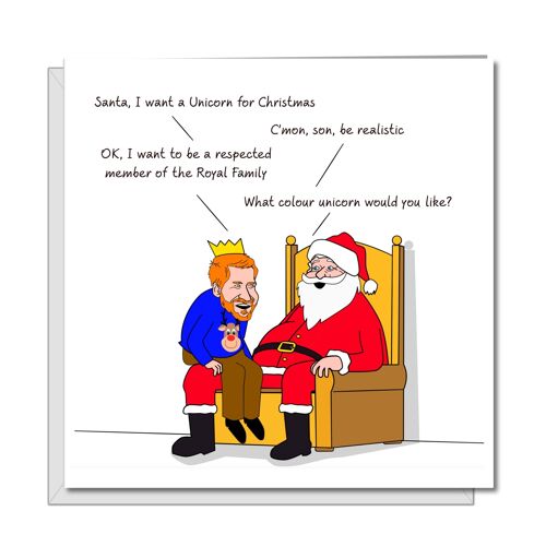 Funny Harry and Meghan Christmas Card - Humorous