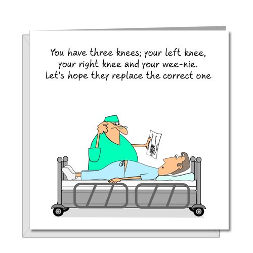 Funny Knee Replacement Surgery Card - Get Well Soon