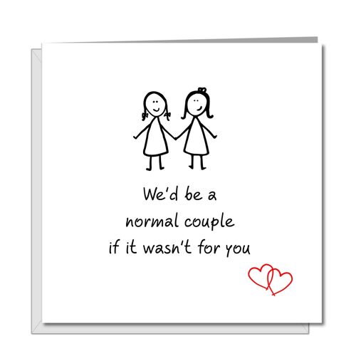 Funny LGBT Lesbian Gay Valentines Day / Birthday Card