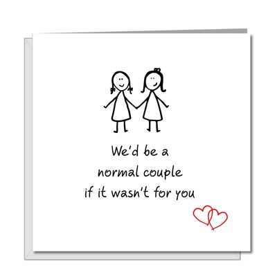 Funny LGBT Lesbian Gay Valentines Day / Carte d'anniversaire