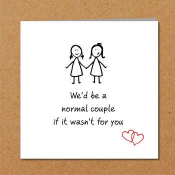 Funny LGBT Lesbian Gay Valentines Day / Carte d'anniversaire 2