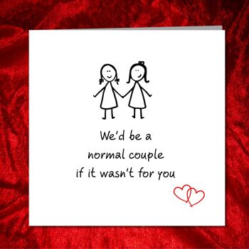 Funny LGBT Lesbian Gay Valentines Day / Carte d'anniversaire 3