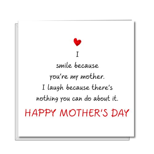 Funny Mother's Day Card -  Smile Laugh Emoji Emoticon