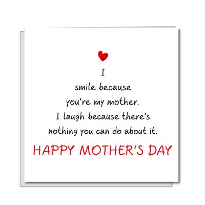 Tarjeta divertida del día de la madre - Smile Laugh Emoji Emoticon