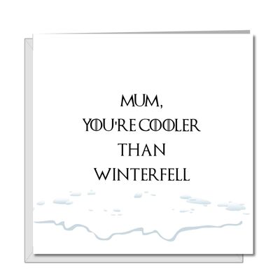 Carta divertente per la festa della mamma - Il Trono di Spade Winterfell