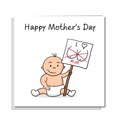 Funny Mother's Day Card for new Mum from Baby