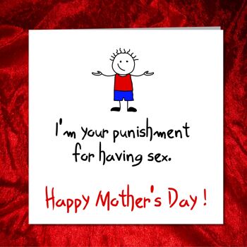 Carte drôle de fête des mères de Son - punition pour le sexe ! 3
