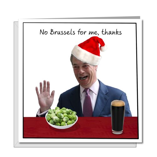 Funny Nigel Farage Christmas Card - UKIP Brexit Brussels