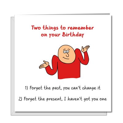 Lustige Geburtstagskarte ohne Geschenk – humorvoll