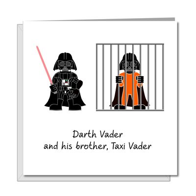 Funny Star Wars Card - Brother Taxi Vader