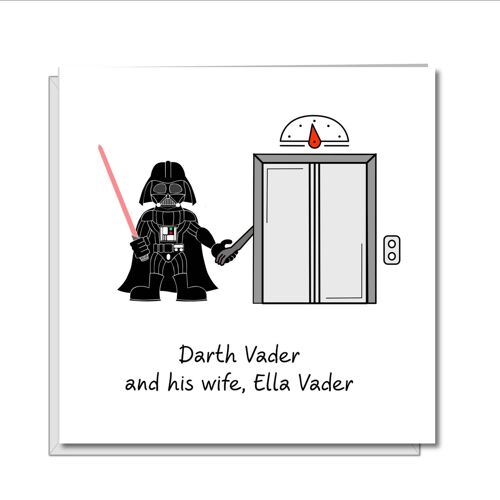 Funny Star Wars Card - Wife Ella Vader