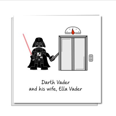 Carta divertente di Star Wars - Moglie Ella Vader