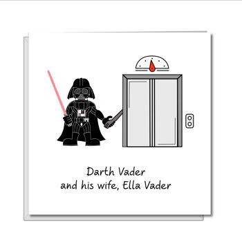 Carte drôle de Star Wars - épouse Ella Vader 1
