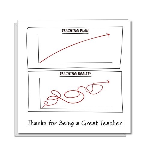 Funny Teacher Thank You Card - Teaching Reality