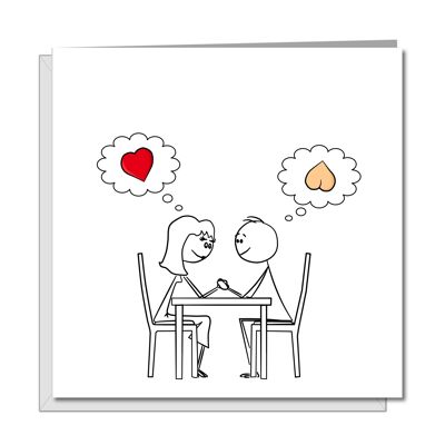 Divertida tarjeta de cumpleaños de aniversario de San Valentín - Piensa diferente