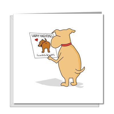 Lustige Valentinstagskarte - Labrador Scratch Sniff