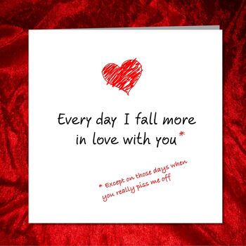 Carte drôle de Saint Valentin - Love Everyday Except 3