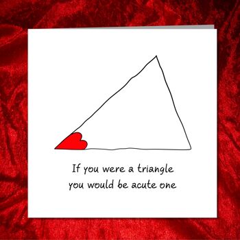 Carte drôle de Saint Valentin ou d'anniversaire - Triangle aigu 3