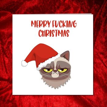 Carte de Noël Grump Cat - Merry F'ing Christmas 3