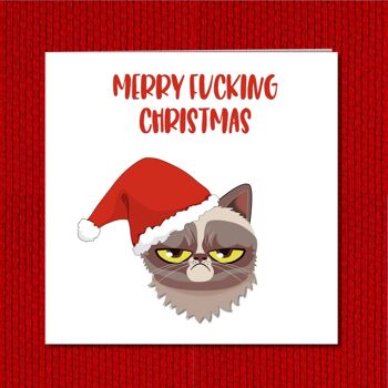 Carte de Noël Grump Cat - Merry F'ing Christmas 4