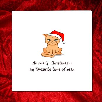 Carte de Noël Grumpy Cat - J'aime vraiment Noël 4