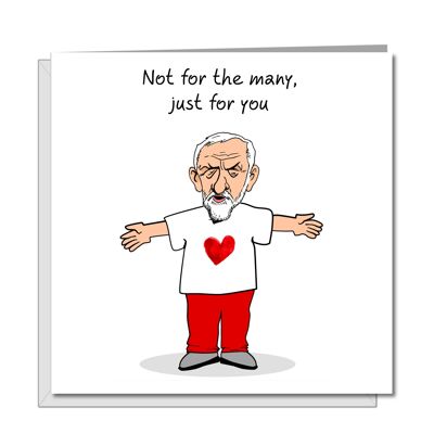 Tarjeta del día de San Valentín de Jeremy Corbyn: para ti, no para muchos