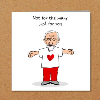 Carte de Saint Valentin Jeremy Corbyn - Pour vous pas les nombreux 2